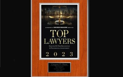 Top Lawyers Recognition from San Diego Magazine